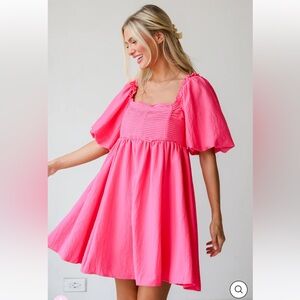 Dress Up Pink Babydoll Dress